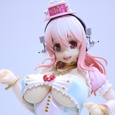 USED] Super Sonico 10th Anniversary Figure Birthday Party Ver. 1/7