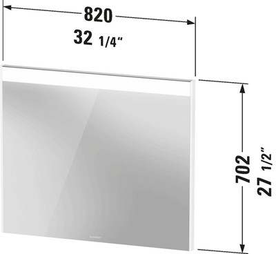 Duravit BR7022018186000 Brioso 32.25''x27.5'' Mirror With Lighting