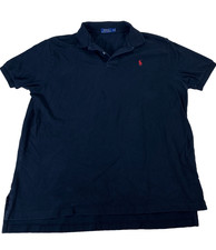 Polo By Ralph Lauren Polo Shirt Men s XL Black Cotton Short Sleeve Red Pony
