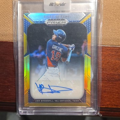 2019 PANINI PRIZM DRAFT PICKS GOLD PRIZM AUTO RILEY GREENE 18U #08 /10 ROOKIE