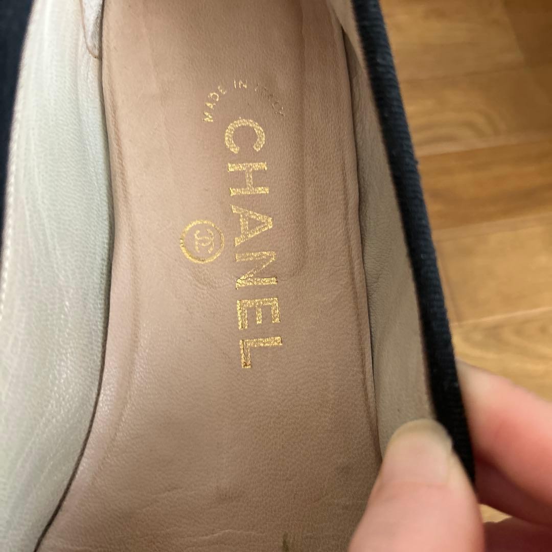 Chanel Flats Shoes Black X Gold With Coco Mark Size 37 US About7 For Women thumbnail 6