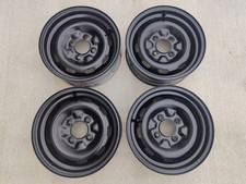 Set Of 4 Matching Datsun 240z 260z 14x5 Steel Spare Wheels S30 Oem Nissan Topy