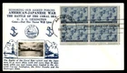 Mayfairstamps US FDC 1945 Maryland block American Japanese war USS Lexington Fir