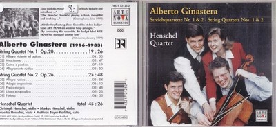 V.A. - Alberto Ginastera, Henschel Quartett   String Quartets 1 & 2 CD Arte Nova