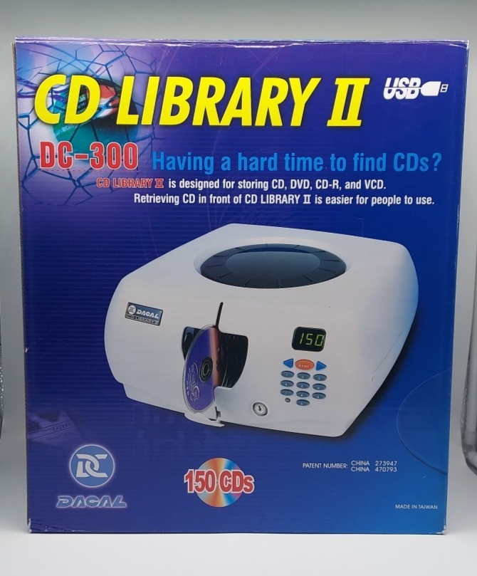 Dacal DC-300 CD Library II 150 CD/DVD Storage + Key & Power Supply