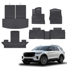 Floor Mats for Ford Explorer 2020-2025 2026 6-Seat TPE All Weather Floor Liners
