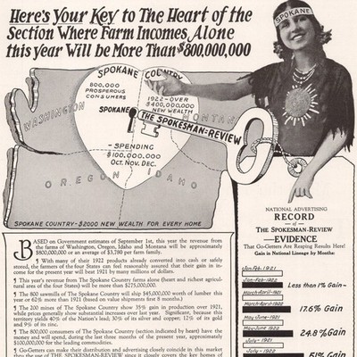 The Spokesman Review  Spokane Evidence of Successful Advertising 1922 Print Ad
