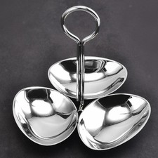 Snack Serving Bowl 3 Compartment Condiment Server Serving Dishes Divided Serving