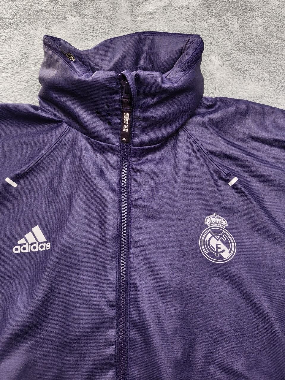 Adidas Real Madrid 2010-11 Vintage Hooded Windbreaker Jacket Purple Men's S 2