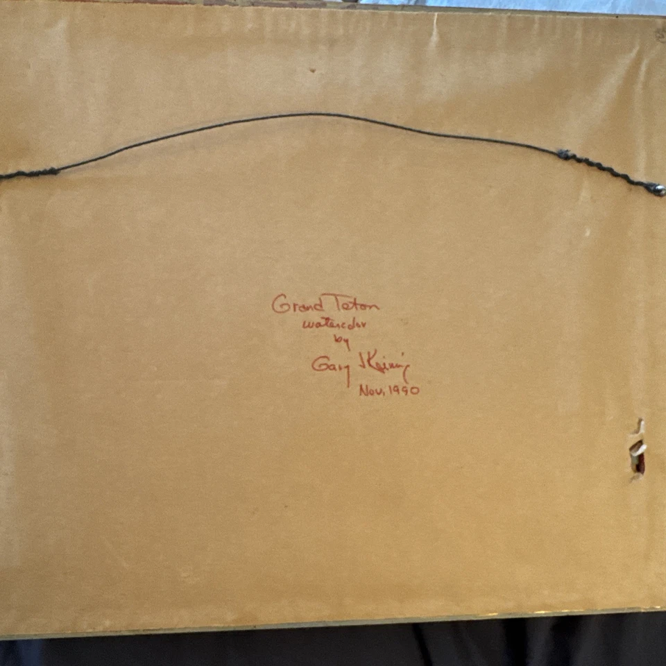 Vintage  Watercolor Grand Teton Gary J Keimig 1990 - Image 2 of 2