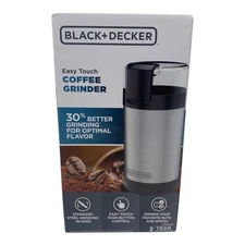 BLACK+DECKER Easy Touch Electric Coffee Grinder CBG110S Stainless Steel Blades