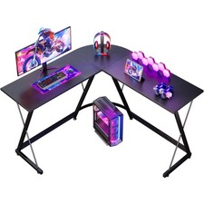 Gaming Tisch, 120 x120 cm Gaming Schreibtisch L-förmig, Stabiler & platzspare...