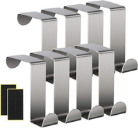 Edelstahl TüRhaken 8Er Set Zum EinhäNgen FüR 20/40Mm TüRen Kratzfest Wandmontage