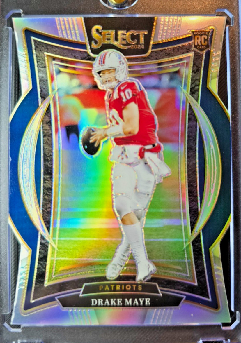 2024 Panini Select - Concourse Drake Maye #27 Silver Prizm Die-Cut (RC) Patriots
