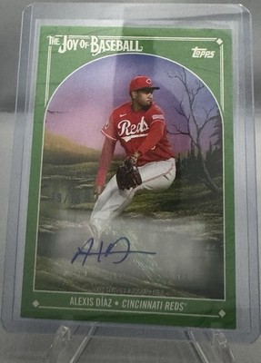 2023 TOPPS X BOB ROSS THE JOY OF BB AUTO SAP GREEN #85C ALEXIS DIAZ #/75