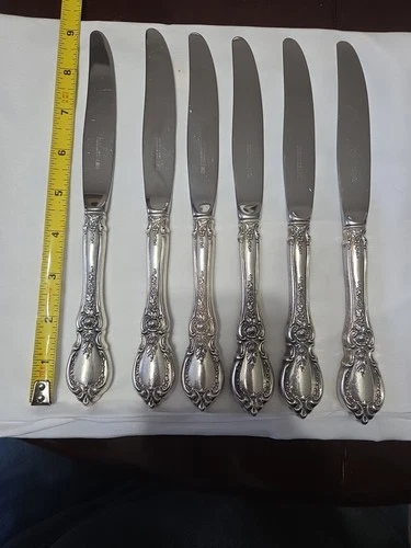 Lot Of 6 Charlemagne By Towle Sterling Handled Knives