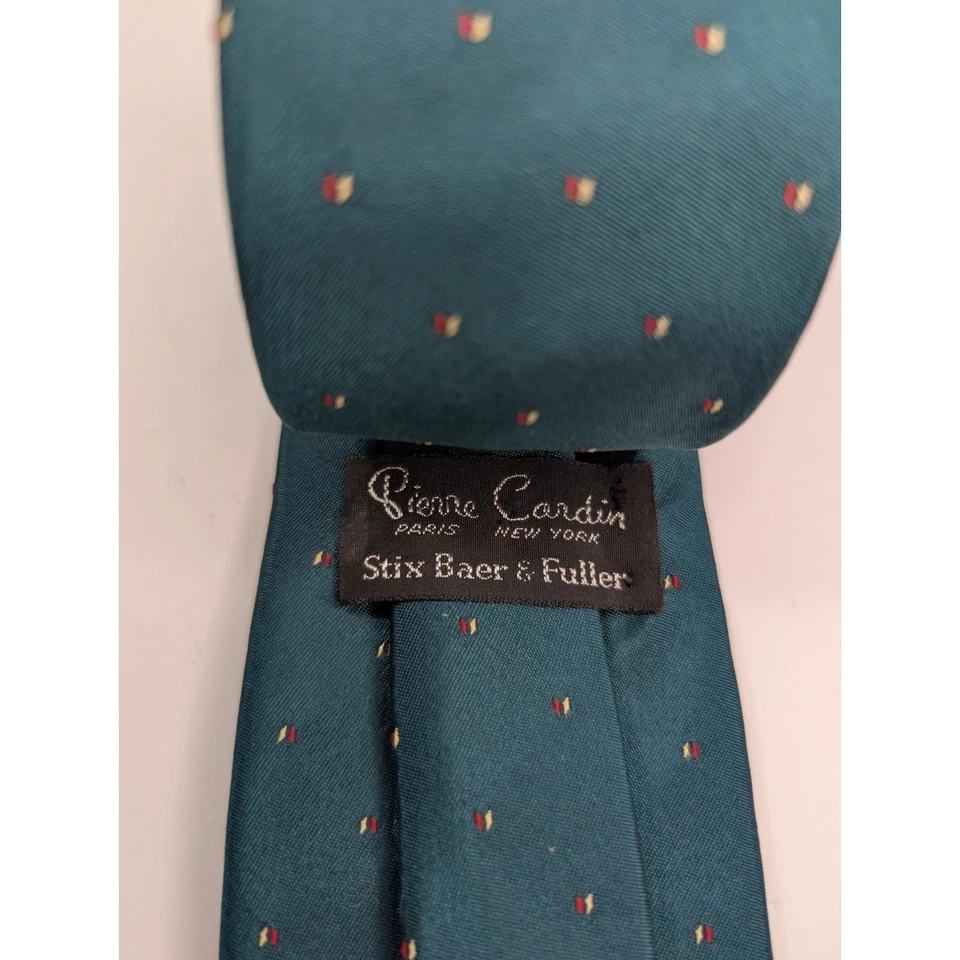 Corbata de seda vintage Pierre Cardin - 85 % seda, 10 % lana, 5 % cachemir - marrón cachemir Foto 2 de 3