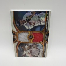 2023 Topps Tribute - Dual Relics Rafael Devers Xander Bogaerts #DR-DB Orange /25