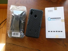 Set of 2 new Rome Tech Case Samsung Galaxy A11 Holster Belt + 2 screen savers