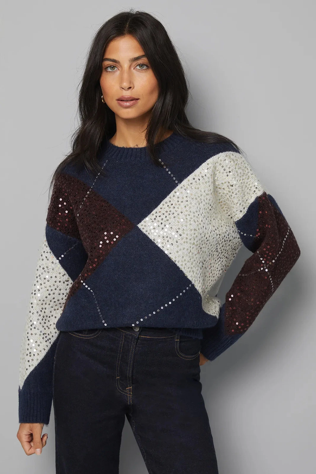 Wallis Navy Jumper Womens Daywear Jumpers & Cardigans