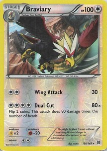 Braviary 130/162 XY BREAKthrough Reverse Holo Rare