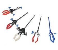 Morsetto a tre dita da laboratorio - piccolo medio grande - porta fiaschetta e condensatore gb