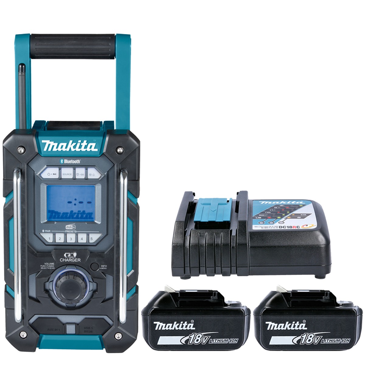Makita Blue Dmr301 Dab+ Tooth Battery Charging Job Site Radio - Image 21