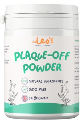 Leo's Plaque Off Pulver für Hunde & Katzen | 200g | Haustierzähne 200g, grün 