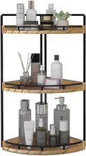 Corner Bathroom Organizer Countertop,Vanity Counter Storage Shelf  3 Tier Rusti