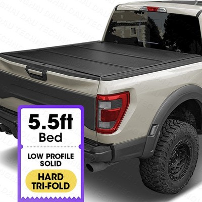 FRP Hard Tri Fold Low Profile Tonneau Cover for 2022-2026 TYT Tundra 5.5 FT Bed