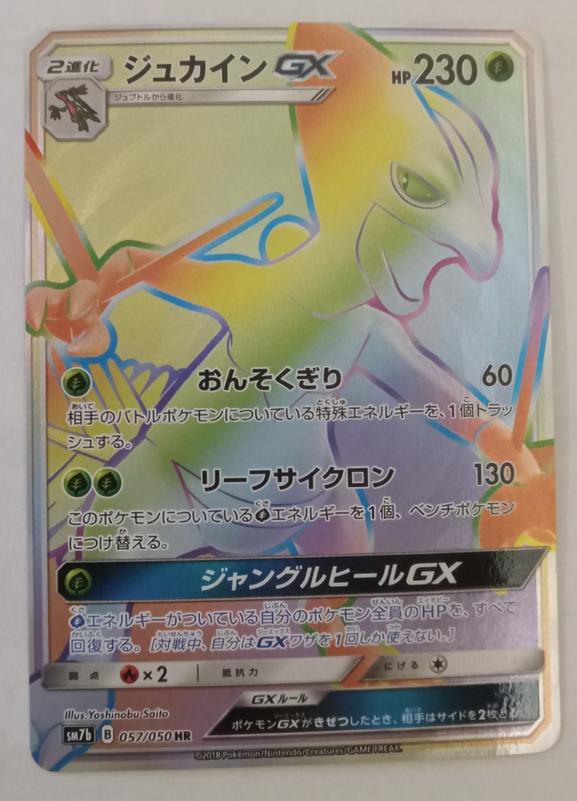 Sceptile GX 057/050 Sm7b Fairy Rise HR - New/Mint - Japanese Pokemon Card