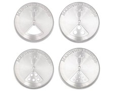 Mason Jar Spice Shaker Lids 4-Pack Adjustable Stainless Steel Tops for Regular
