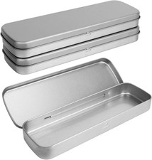 3 Stück Stiftebox Metall，Blechdose mit Deckel eignen sich zum Ordnen von Schreib