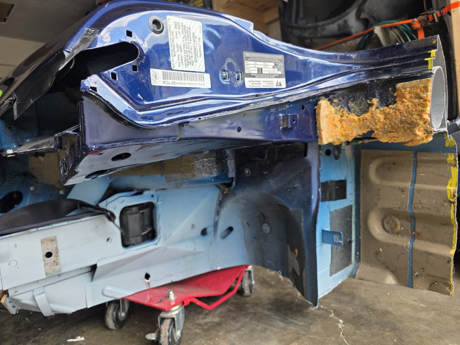 Aston Martin DB7 Volante Convertible Left Quarter Panel & Structure