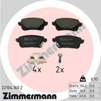 Zimmermann BremsbeläGe Bremsbelagsatz FüR Renault Zoe Bfm_ Captur II HF Kp_
