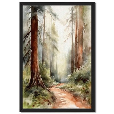 Mist Forest Path Wall Art Canvas Oil Paintings Reproduction
