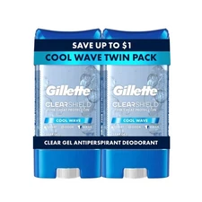 Gillette Clear Gel Antiperspirant & Deodorant Cool Wave - 2pk