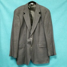 Jos. A. Bank Black Silk/Wool Blend Sport Coat Blazer Jacket Men's Sz 44 L