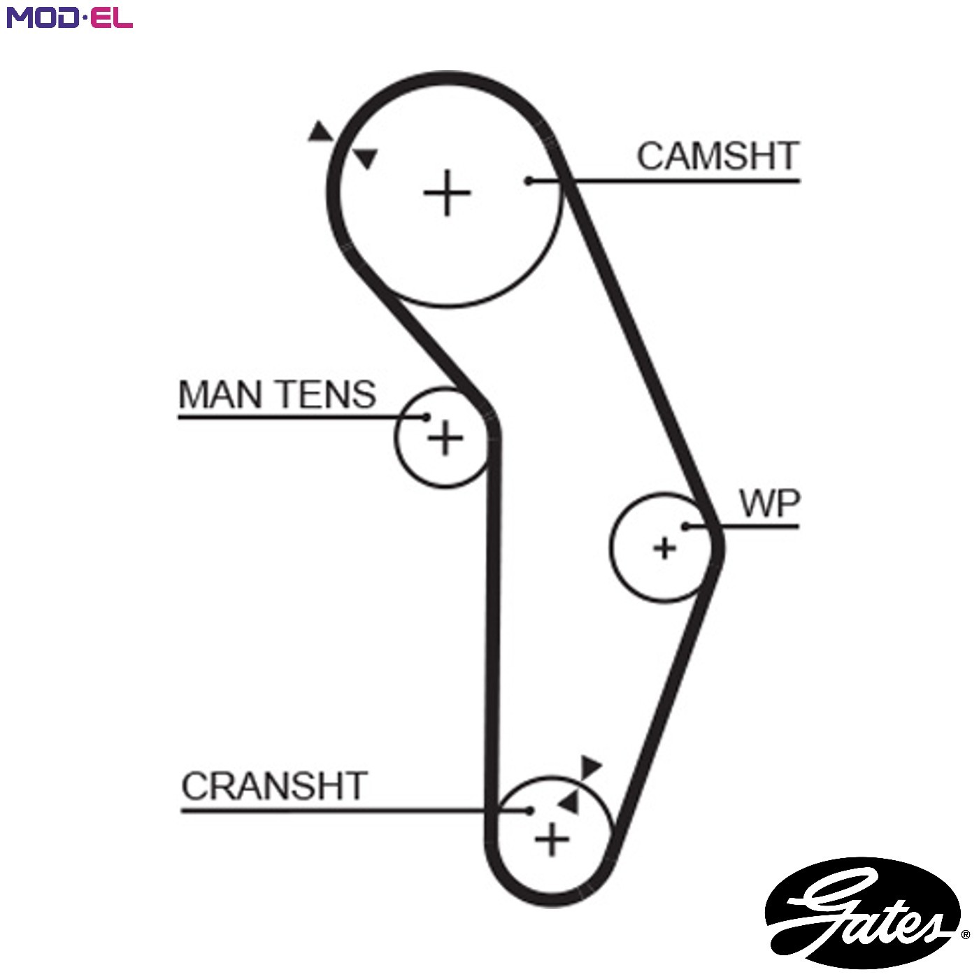 GATES-OE 5352XS Timing Belt for MITSUBISHI,PROTON - Image 11