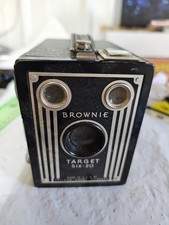 Kodak Brownie Target Six-20 Box Camera Vintage Art Deco 620 Film UnTested Bin AT