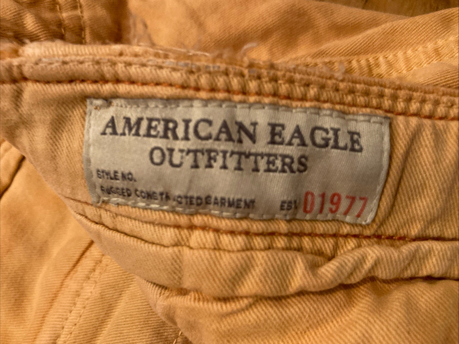 American Eagle Cargo Orange Drawstring Shorts Com… - image 5