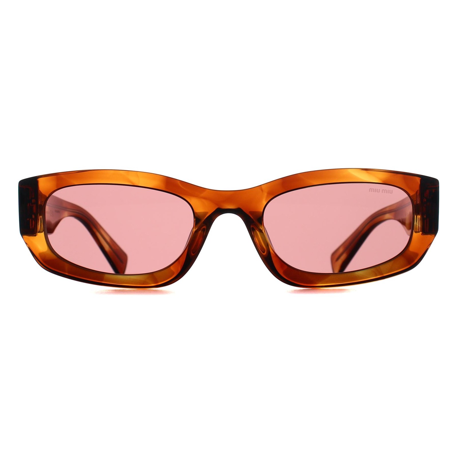 Miu Miu Sunglasses MUB04S 26E80B Striped Tobacco Dark Violet
