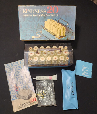 VTG 1960's Clairol Kindness 20 Instant Hairsetter Curler Set Made In  Denmark!