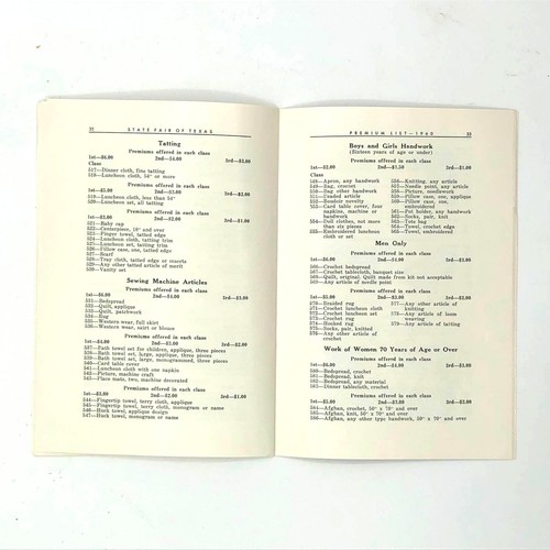 Diamond Jubilee Exposition, State Fair of TX, 1960, Women's Premium List Booklet - Picture 7 of 10
