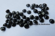 15 Pieces 3mm Natural Black Spinel Round Faceted Loose Gemstone AAA Cut Lot