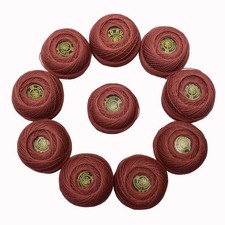 Red Rose Crochet Threads Craft Knitting Soft Balls Yarn Mercerized Stitch,10 Pcs