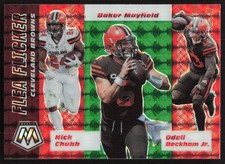 2020 Panini Mosaic Flea Flicker Prizm Green Beckham Jr, Mayfield & Chubb #FF4