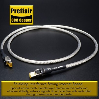 Audiophile HiFi Ethernet Cable Cat8 Speed Lan Cable RJ45 Network Patch Cable