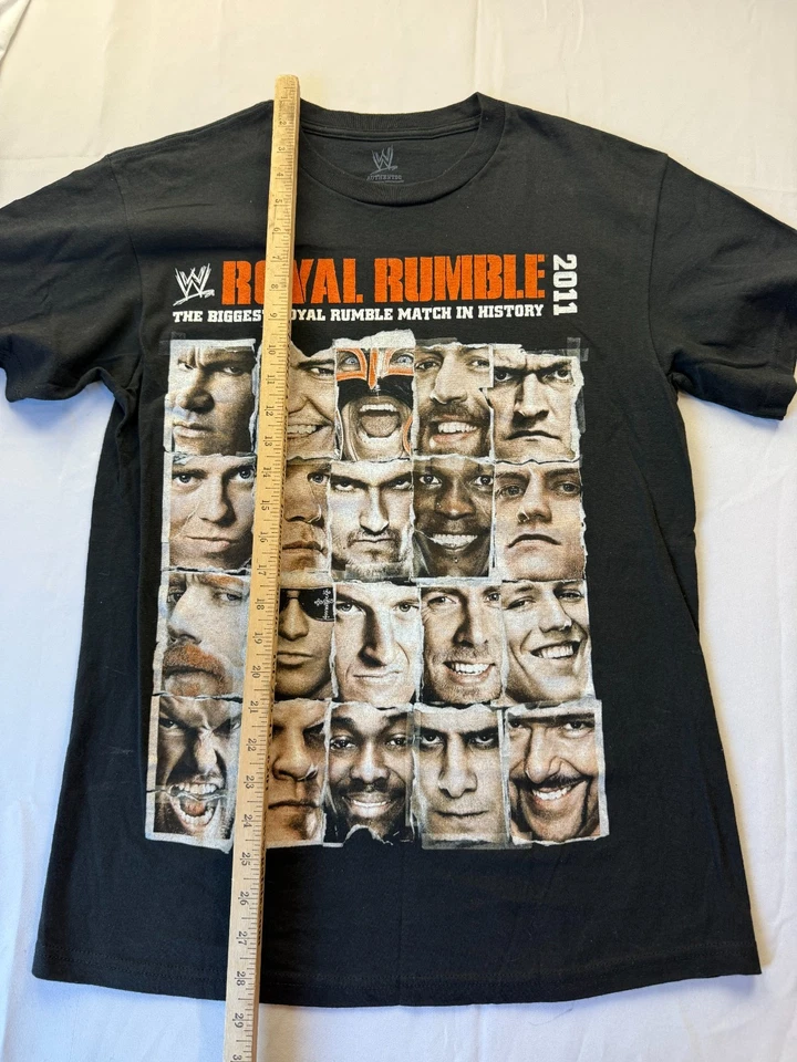 WWE Royal Rumble 2011 衬衫男式中号黑色摔跤 40 男子皇家隆隆比赛 — 第 4/4 张图片