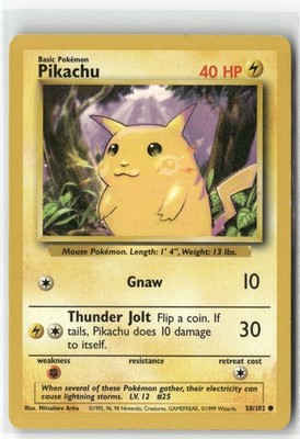 Base Set #058/102 Pikachu